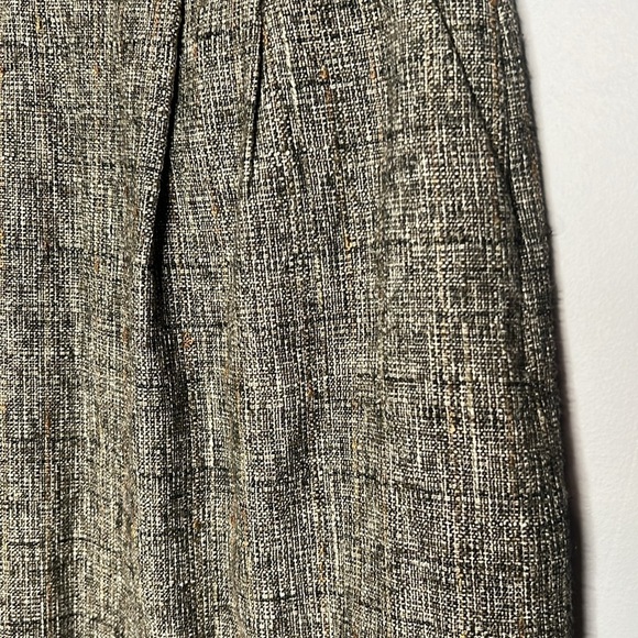 CLASSIQUES ENTIER SIZE 0 GRAY WOVEN SKIRT WITH BLACK LACE - Picture 4 of 11